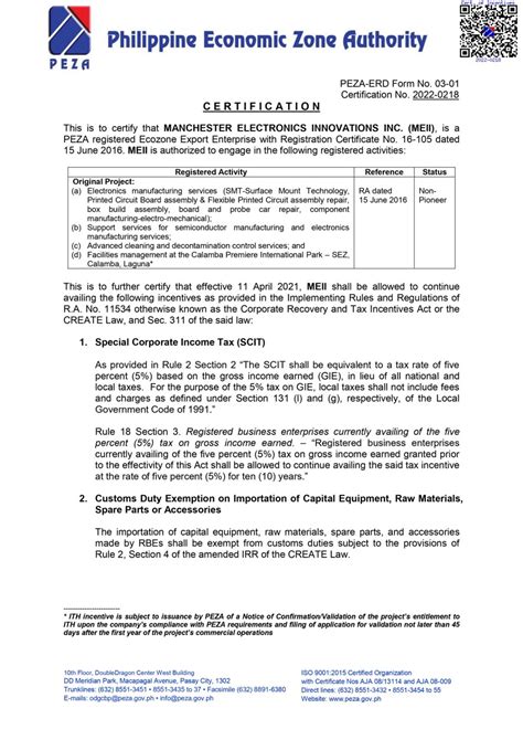 ezmpr|peza certificate.